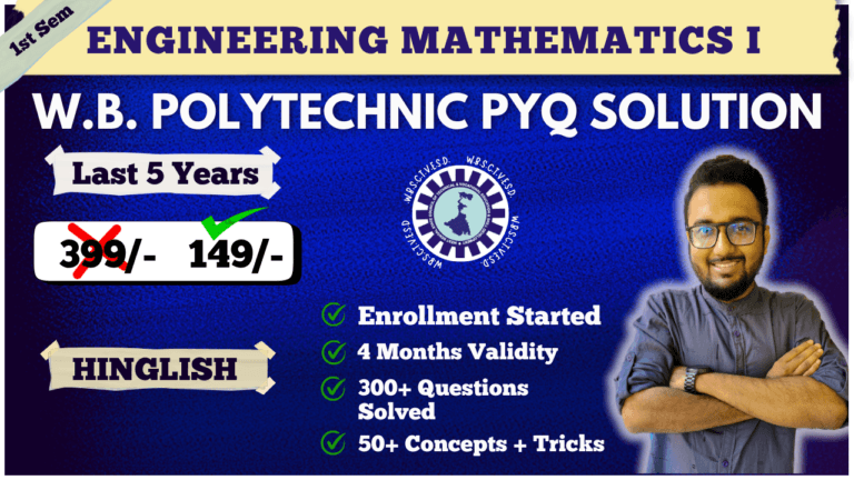 Polytechnic 1st Sem Maths PYQ Solution Of Last 5 Years