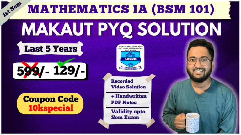 MAKAUT 1st Sem Math 1A(BSM101) PYQ Solution Of Last 5 Years