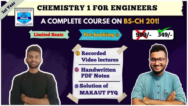 Chemistry-I (BS-CH201) – A Complete Video Course!