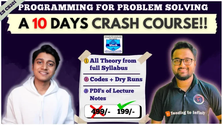 🔥Programming for Problem Solving: 10-Day Crash Course for MAKAUT Students 🔥